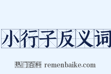 小行子反义词是什么意思的图片